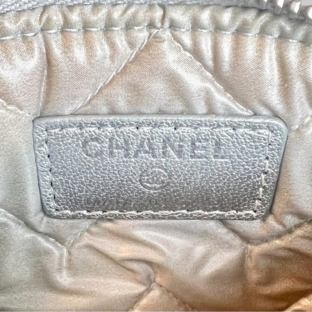 |SOLD| Chanel Chevron Lambskin Leather CC Logo Pouch - Picture 6 of 10